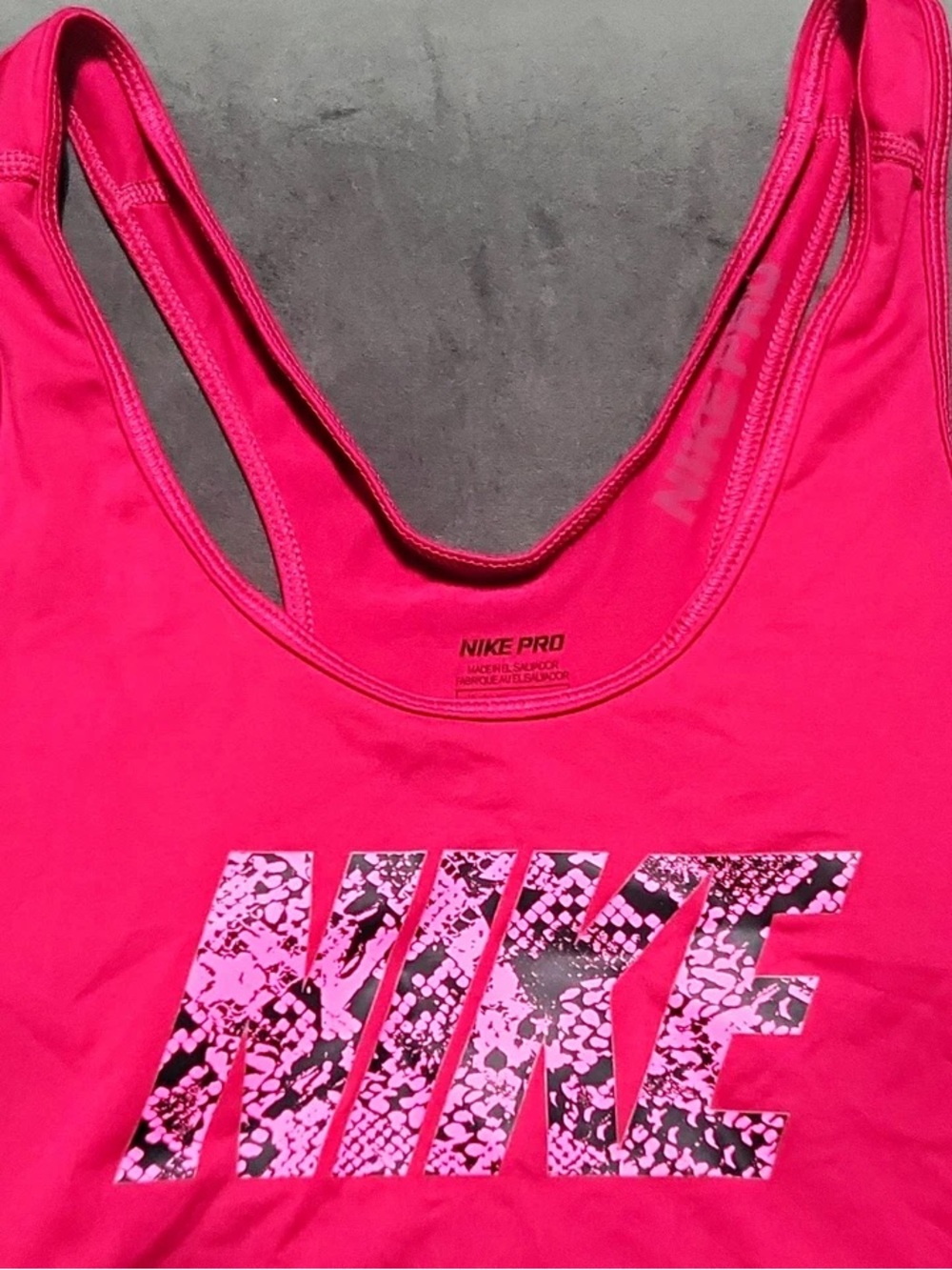 Nike Women's Pink Graphic Logo Tank Top